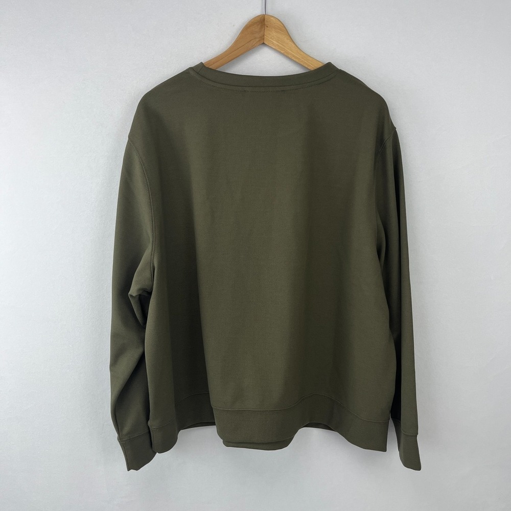 Mango NWT MNG Pullover Sweatshirt Women 2XL Olive Green Cotton Blend Sustainable - Picture 3 of 13